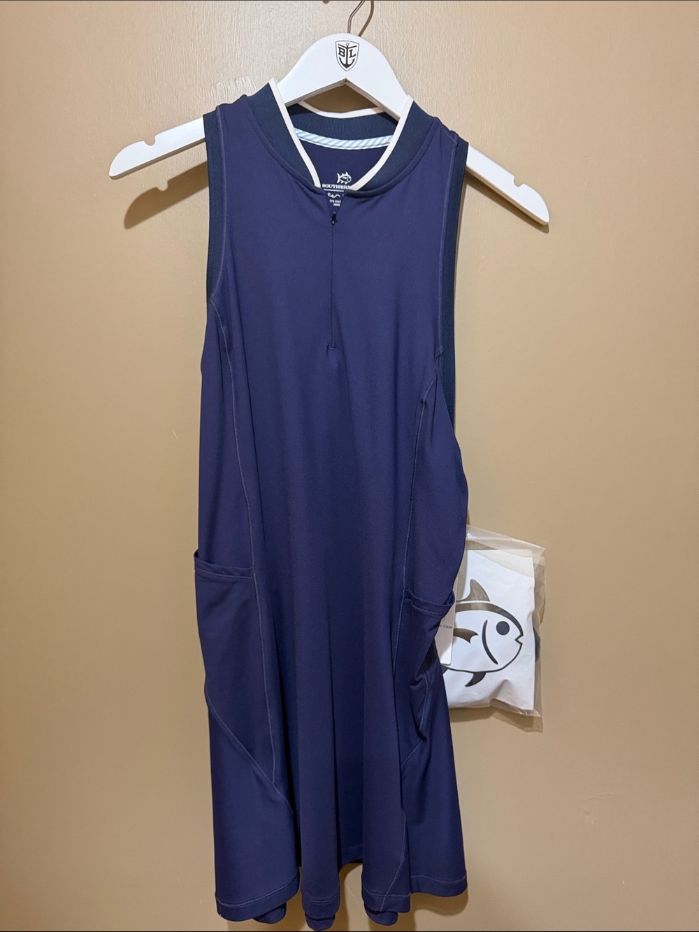 Souther Tide Women’s Navy Sleeveless Athletic Dress with shorts - 9954